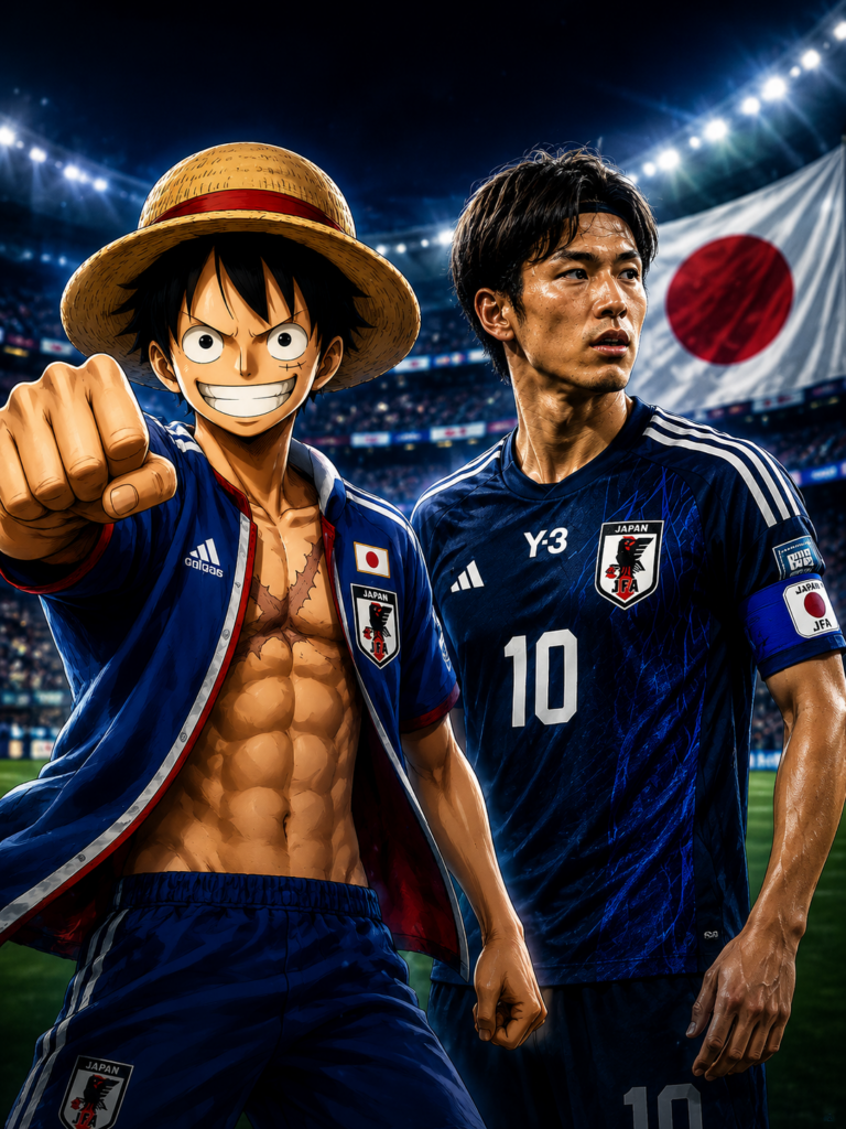 Seleção do Japão e One Piece se unem em colaboração especial