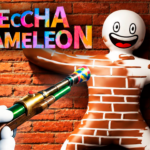 Camaleão utilizando camuflagem em Meccha Chameleon durante partida multiplayer na Steam.