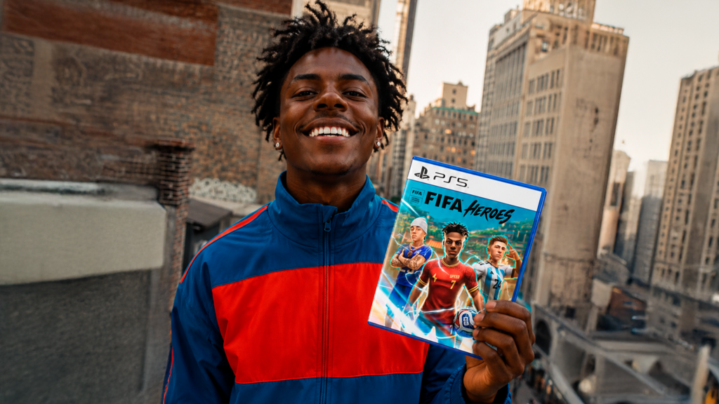 iShowSpeed na arte promocional de FIFA Heroes, novo jogo oficial da FIFA