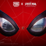 Homem-Aranha utilizando poderes de teia durante colaboração com PUBG MOBILE.