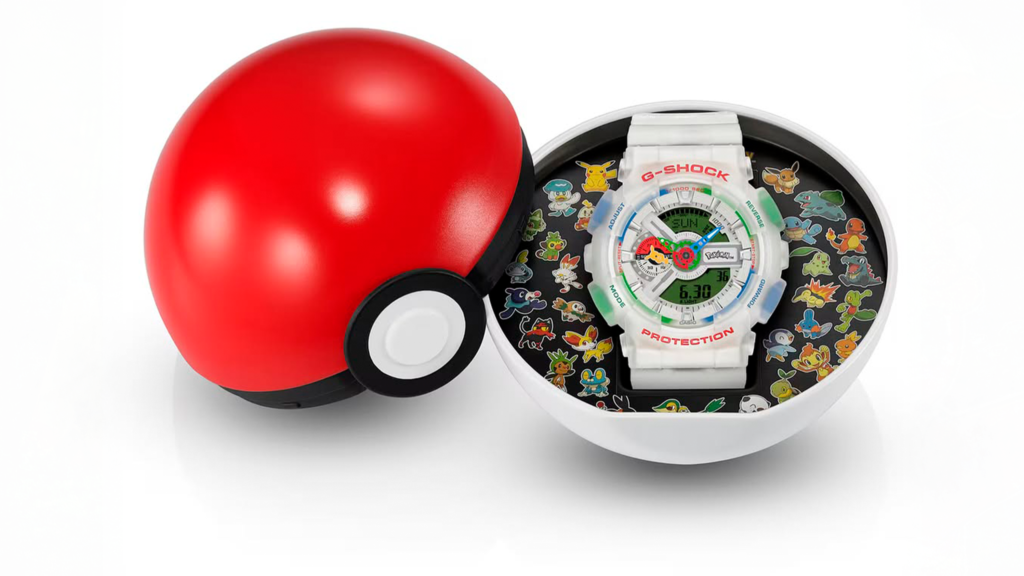 Relógio Casio G-SHOCK edição especial de 30 anos de Pokémon.