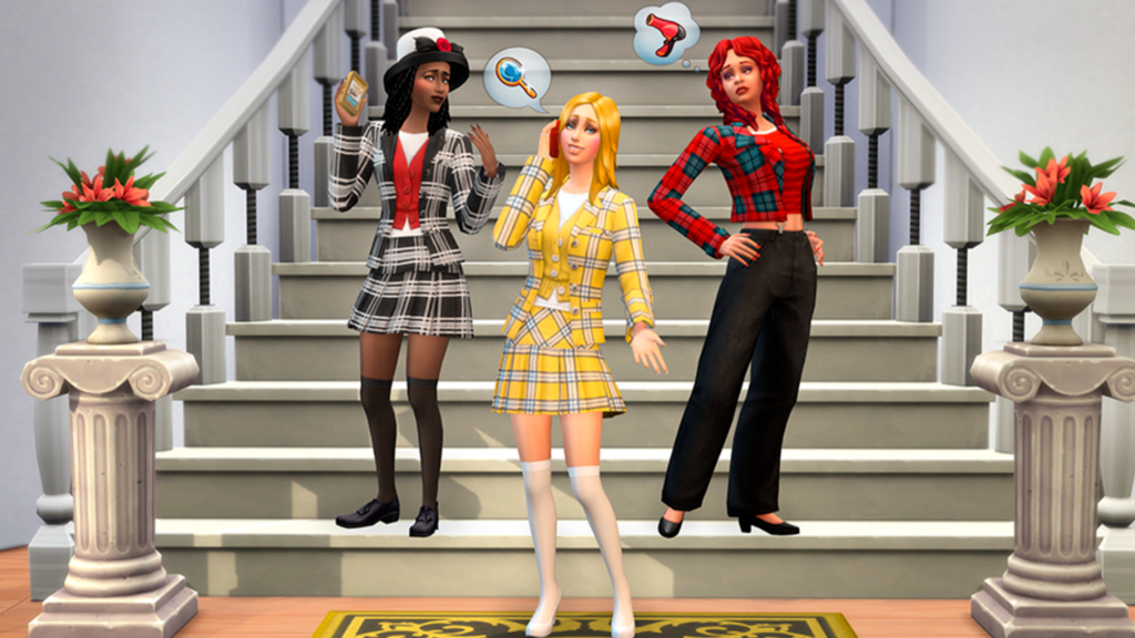 The Sims 4 com kits de Meninas Malvadas e As Patricinhas de Beverly Hills