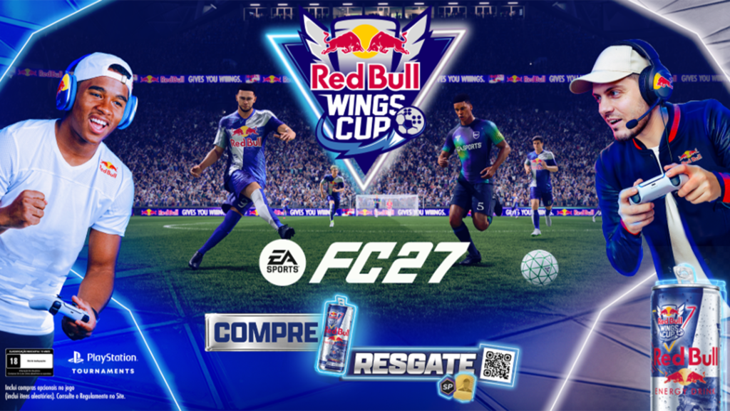 Lata da Red Bull em edição especial criada em parceria com EA FC 27